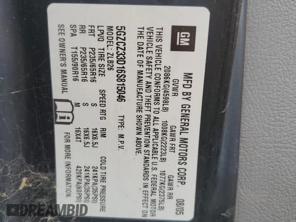 ✅ 2006 Saturn VUE • VIN: 5GZCZ33D16S815046 • Lot: 50959145. Wystawiony na Copart z przebiegiem 198 587 mil. Bezpłatny archiwum sprzedaży aukcyjnych z USA i szczegółowy raport historii pojazdu na DreamBid. Zdjęcie 13.