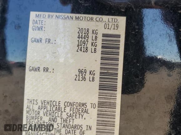 ✅ 2019 Nissan Altima SR • VIN: 1N4BL4CWXKN317402 • Лот: 86894695. Опубликован ранее на Copart с пробегом 84 424 миль. Бесплатный доступ к архиву аукционных продаж из США и подробный отчёт об истории автомобиля на DreamBid. Изображение 12.