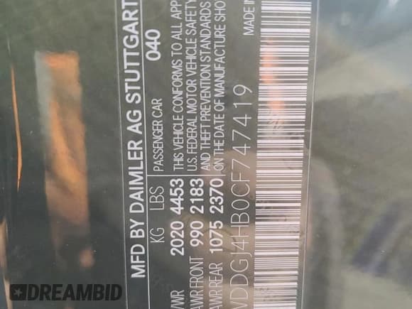 ✅ 2012 Mercedes-Benz C 250 • VIN: WDDGJ4HB0CF747419 • Lot: 81929845. Listed on Copart with 126,669 mi. Free auction sales archive from the USA and detailed vehicle history report at DreamBid. Image 12.