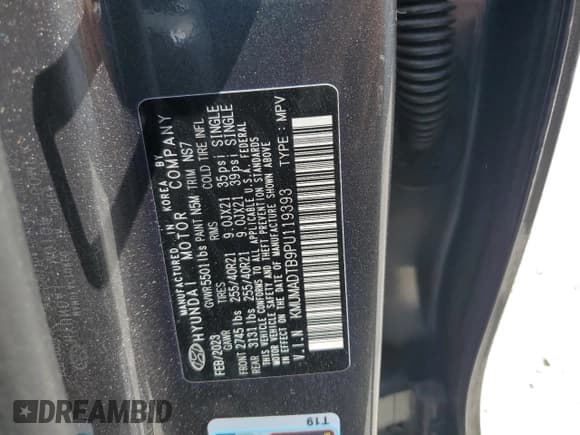 ✅ 2023 Genesis GV70 2.5T • VIN: KMUMADTB9PU119393 • Lot: 59851805. Listed on Copart with 19,101 mi. Free auction sales archive from the USA and detailed vehicle history report at DreamBid. Image 13.