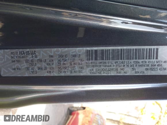 ✅ 2018 Jeep Wrangler Unlimited Sport S • VIN: 1C4HJXDN5JW295108 • Lot: 43622535. Wystawiony na IAAI z przebiegiem 153 671 mil. Bezpłatny archiwum sprzedaży aukcyjnych z USA i szczegółowy raport historii pojazdu na DreamBid. Zdjęcie 9.