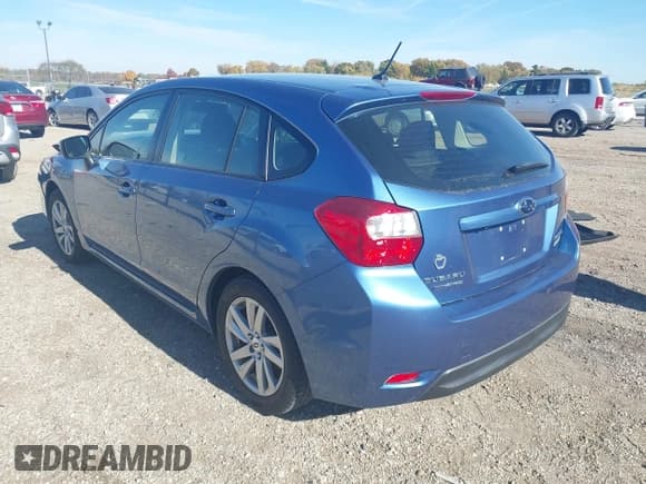 ✅ 2015 Subaru Impreza Premium • VIN: JF1GPAC68F8201080 • Lot: 43634212. Listed on IAAI with 204,945 mi. Free auction sales archive from the USA and detailed vehicle history report at DreamBid. Image 3.