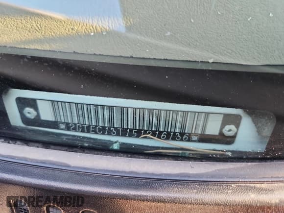 ✅ 2005 GMC Sierra 1500 SLE • VIN: 2GTEC13T151216136 • Lot: 85714555. Listed on Copart with 219,761 mi. Free auction sales archive from the USA and detailed vehicle history report at DreamBid. Image 12.