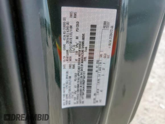 ✅ 2024 Ford F-250 XL • VIN: 1FTBF2AA1REF32111 • Лот: 61645725. Опубликован ранее на Copart с пробегом 1 192 миль. Бесплатный доступ к архиву аукционных продаж из США и подробный отчёт об истории автомобиля на DreamBid. Изображение 12.