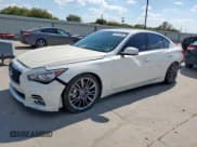 ✅ 2016 Infiniti Q50 Red Sport 400 • VIN: JN1FV7AR2GM451745 • Lot: 81953965. Listed on Copart with 118,592 mi. Free auction sales archive from the USA and detailed vehicle history report at DreamBid. Image 1.
