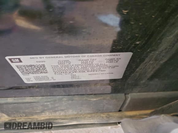 ✅ 2020 Chevrolet Equinox LT • VIN: 2GNAXVEX0L6223760 • Lot: 95475365. Listed on Copart with 119,073 mi. Free auction sales archive from the USA and detailed vehicle history report at DreamBid. Image 13.