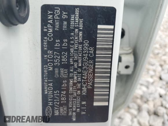 ✅ 2016 Hyundai Accent SE • VIN: KMHCT4AE3GU943990 • Лот: 68789024. Опубликован ранее на Copart с пробегом 34 308 миль. Бесплатный доступ к архиву аукционных продаж из США и подробный отчёт об истории автомобиля на DreamBid. Изображение 12.