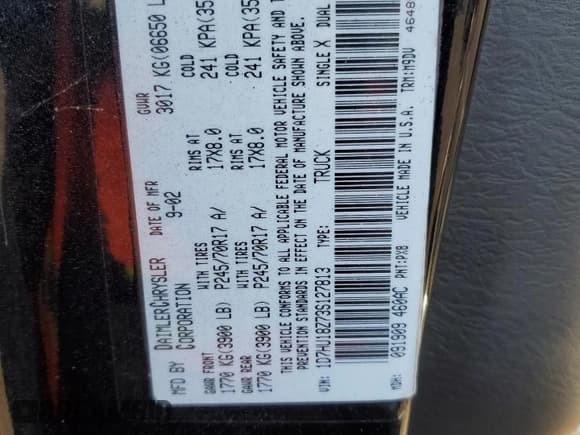 ✅ 2003 Dodge 1500 ST • VIN: 1D7HU18Z73S127813 • Лот: 77037304. Опубликован ранее на Copart с пробегом 168 078 миль. Бесплатный доступ к архиву аукционных продаж из США и подробный отчёт об истории автомобиля на DreamBid. Изображение 12.