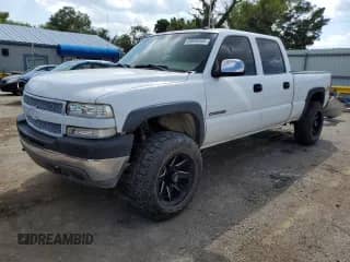 2002 Chevrolet Silverado 2500HD LS with VIN 1GCHK23U02F244772, listed as a Copart auction lot 69548265 with Not provided miles and Salvage title. Bid and sale history available at DreamBid. Image 1.