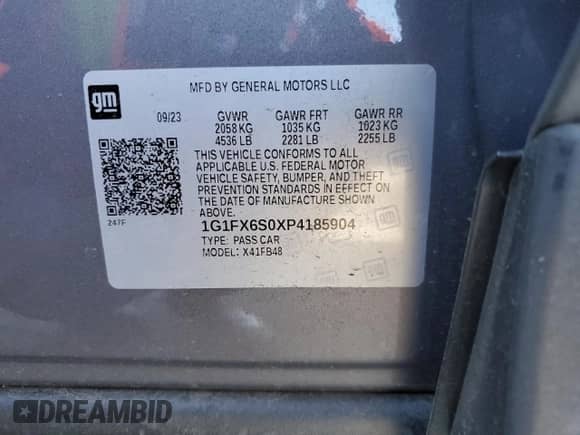 2023 Chevrolet Bolt EV 2LT z VIN 1G1FX6S0XP4185904, wystawiony jako Copart lot #43978484 z przebiegiem 1 873 mil mil oraz . Historia ofert i sprzedaży dostępna na DreamBid. Obrazek 12.