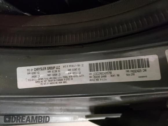 ✅ 2012 Dodge Avenger SE • VIN: 1C3CDZAB2CN285799 • Лот: 87633175. Опубликован ранее на Copart с пробегом 133 435 миль. Бесплатный доступ к архиву аукционных продаж из США и подробный отчёт об истории автомобиля на DreamBid. Изображение 14.