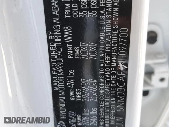 ✅ 2022 Hyundai Tucson SEL • VIN: 5NMJBCAE3NH097700 • Lot: 70019524. Wystawiony na Copart z przebiegiem 41 808 mil. Bezpłatny archiwum sprzedaży aukcyjnych z USA i szczegółowy raport historii pojazdu na DreamBid. Zdjęcie 13.