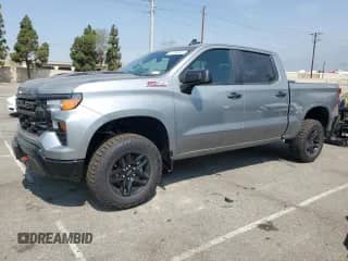 2025 Chevrolet Silverado 1500 Custom Trail Boss с VIN 3GCPKCEK6SG303772, выставлен на аукционе Copart как лот 67299445 с пробегом 137 миль миль и Списание • Salvage title. История ставок и продаж доступна на DreamBid. Изображение 1.