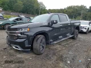 2019 Chevrolet Silverado 1500 High Country with VIN 1GCUYHED3KZ294593, listed as a Copart auction lot 80830165 with 83,156 mi miles and Salvage title. Bid and sale history available at DreamBid. Image 1.
