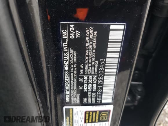 ✅ 2024 Mercedes-Benz GLS 580 • VIN: 4JGFF8FE2RB208453 • Lot: 55015655. Listed on Copart with 10,275 mi. Free auction sales archive from the USA and detailed vehicle history report at DreamBid. Image 13.