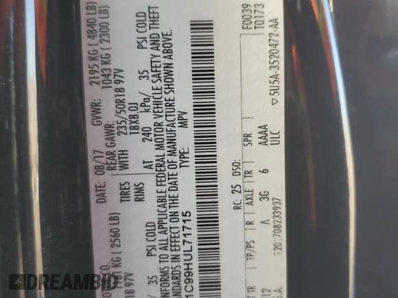 ✅ 2017 Lincoln MKC Premiere • VIN: 5LMCJ1C99HUL71715 • Lot: 89654485. Wystawiony na Copart z przebiegiem 122 308 mil. Bezpłatny archiwum sprzedaży aukcyjnych z USA i szczegółowy raport historii pojazdu na DreamBid. Zdjęcie 12.