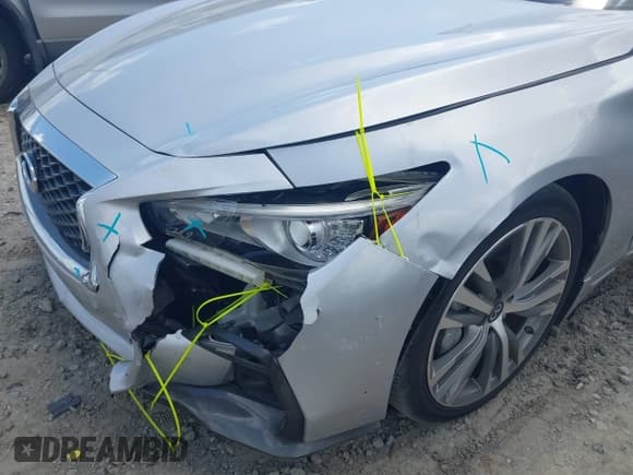 ✅ 2018 Infiniti Q50 Luxe • VIN: JN1EV7AP2JM357558 • Lot: 42070640. Listed on IAAI with 65,804 mi. Free auction sales archive from the USA and detailed vehicle history report at DreamBid. Image 6.