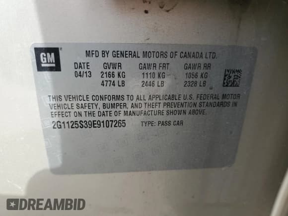 ✅ 2014 Chevrolet Impala LT • VIN: 2G1125S39E9107265 • Лот: 73288274. Опубликован ранее на Copart с пробегом 240 979 миль. Бесплатный доступ к архиву аукционных продаж из США и подробный отчёт об истории автомобиля на DreamBid. Изображение 13.