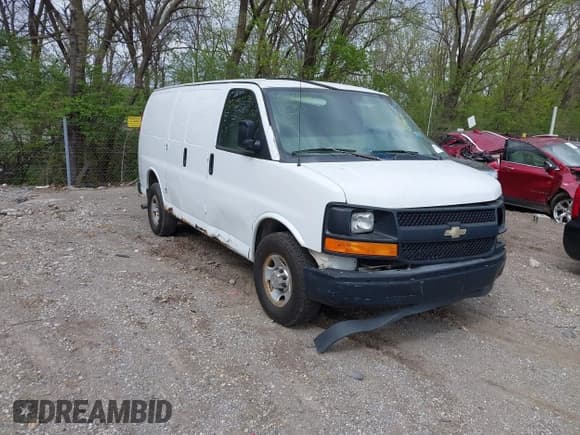 ✅ 2012 Chevrolet Express Cargo • VIN: 1GCWGFCA9C1163239 • Lot: 42041174. Listed on IAAI with Not provided. Free auction sales archive from the USA and detailed vehicle history report at DreamBid. Image 1.
