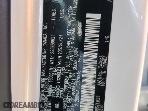 ✅ 2024 Lexus RX 350h Luxury • VIN: 2T2BBMCA9RC029316 • Лот: 93374825. Опубликован ранее на Copart с пробегом 12 687 миль. Бесплатный доступ к архиву аукционных продаж из США и подробный отчёт об истории автомобиля на DreamBid. Изображение 13.