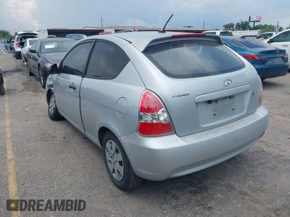 2008 Hyundai Accent GS with VIN KMHCM36C68U079842, listed as a IAAI auction lot 43082144 with 192,937 mi miles and . Bid and sale history available at DreamBid. Image 3.
