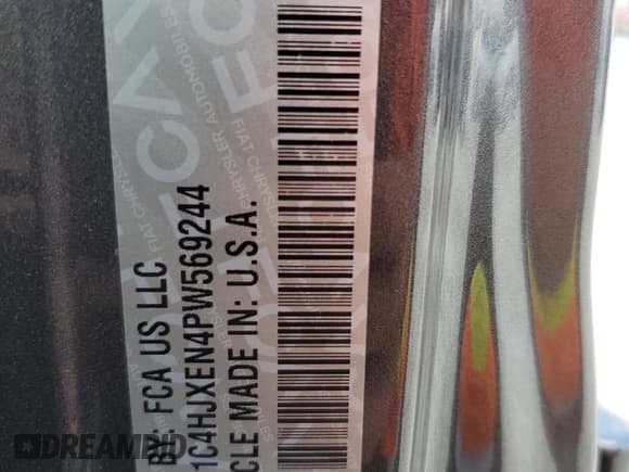 ✅ 2023 Jeep Wrangler Sahara • VIN: 1C4HJXEN4PW569244 • Лот: 47515905. Опубликован ранее на Copart с пробегом 22 948 миль. Бесплатный доступ к архиву аукционных продаж из США и подробный отчёт об истории автомобиля на DreamBid. Изображение 13.