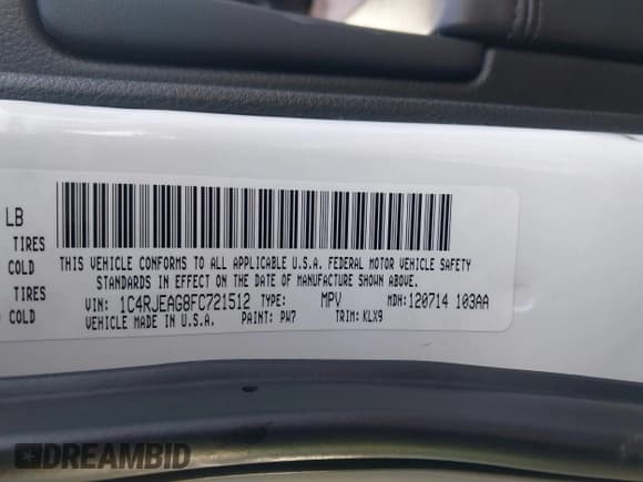 ✅ 2015 Jeep Grand Cherokee Laredo • VIN: 1C4RJEAG8FC721512 • Lot: 41090495. Listed on IAAI with 91,761 mi. Free auction sales archive from the USA and detailed vehicle history report at DreamBid. Image 9.