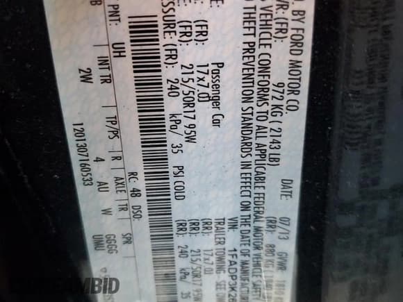 ✅ 2014 Ford Focus SE • VIN: 1FADP3K26EL108521 • Lot: 85712415. Wystawiony na Copart z przebiegiem 161 059 mil. Bezpłatny archiwum sprzedaży aukcyjnych z USA i szczegółowy raport historii pojazdu na DreamBid. Zdjęcie 12.