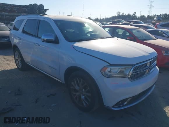✅ 2014 Dodge Durango Citadel • VIN: 1C4RDHEG8EC467835 • Lot: 43689991. Listed on IAAI with 121,306 mi. Free auction sales archive from the USA and detailed vehicle history report at DreamBid. Image 1.