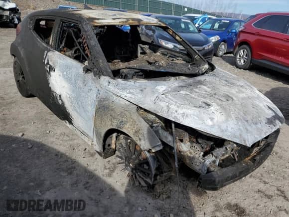 2016 Hyundai Veloster Turbo with VIN KMHTC6AE0GU257272, listed as a Copart auction lot 41805774 with Not provided miles and Non repairable. Bid and sale history available at DreamBid. Image 4.