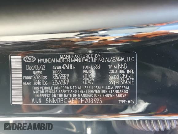 ✅ 2023 Hyundai Tucson SEL • VIN: 5NMJBCAE7PH208395 • Lot: 70307284. Wystawiony na Copart z przebiegiem 50 998 mil. Bezpłatny archiwum sprzedaży aukcyjnych z USA i szczegółowy raport historii pojazdu na DreamBid. Zdjęcie 14.