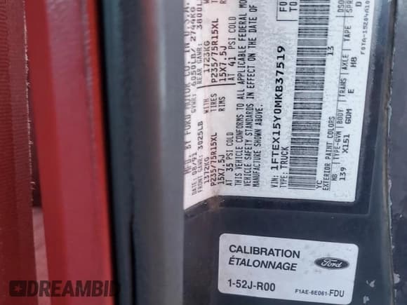✅ 1991 Ford F-150 S • VIN: 1FTEX15Y0MKB37519 • Lot: 70034715. Wystawiony na Copart z przebiegiem 344 875 mil. Bezpłatny archiwum sprzedaży aukcyjnych z USA i szczegółowy raport historii pojazdu na DreamBid. Zdjęcie 12.