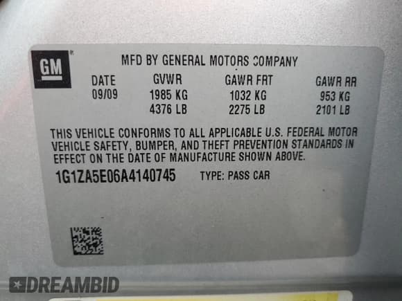 ✅ 2010 Chevrolet Malibu 1FL • VIN: 1G1ZA5E06A4140745 • Lot: 79709484. Wystawiony na Copart z przebiegiem 150 654 mil. Bezpłatny archiwum sprzedaży aukcyjnych z USA i szczegółowy raport historii pojazdu na DreamBid. Zdjęcie 12.