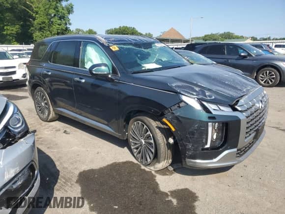 2025 Hyundai Palisade Calligraphy with VIN KM8R7DGE9SU853662, listed as a Copart auction lot 65620135 with 1,655 mi miles and Salvage title. Bid and sale history available at DreamBid. Image 4.