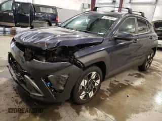 2024 Hyundai Kona SEL with VIN KM8HC3ABXRU051597, listed as a Copart auction lot 82367364 with 7,956 mi miles and Salvage title. Bid and sale history available at DreamBid. Image 1.