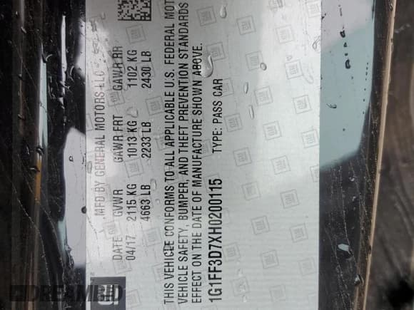 ✅ 2017 Chevrolet Camaro 1SS • VIN: 1G1FF3D7XH0200115 • Lot: 85641745. Listed on Copart with 61,179 mi. Free auction sales archive from the USA and detailed vehicle history report at DreamBid. Image 12.