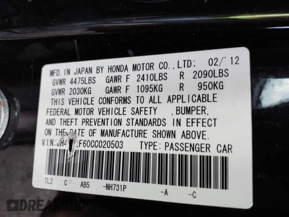 ✅ 2012 Acura TSX Technology • VIN: JH4CU2F60CC020503 • Lot: 43107119. Wystawiony na IAAI z przebiegiem 200 100 mil. Bezpłatny archiwum sprzedaży aukcyjnych z USA i szczegółowy raport historii pojazdu na DreamBid. Zdjęcie 9.