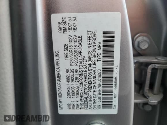 ✅ 2017 Acura RDX Advance • VIN: 5J8TB4H76HL016070 • Lot: 51158105. Listed on Copart with 54,350 mi. Free auction sales archive from the USA and detailed vehicle history report at DreamBid. Image 13.