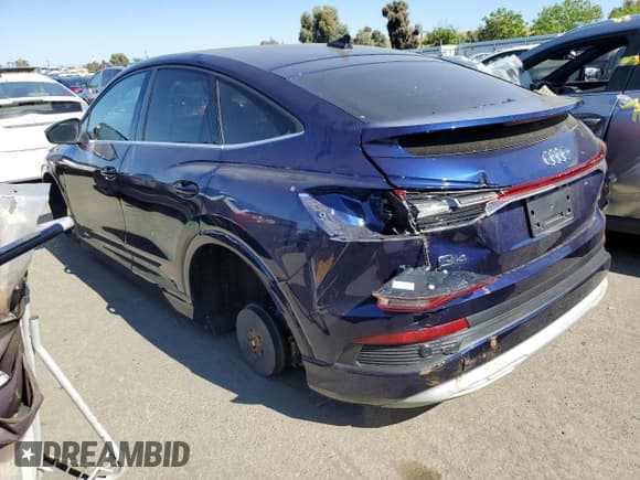 ✅ 2022 Audi Q4 e-tron • VIN: WA112BFZ6NP052340 • Lot: 55301554. Listed on Copart with Not provided. Free auction sales archive from the USA and detailed vehicle history report at DreamBid. Image 2.