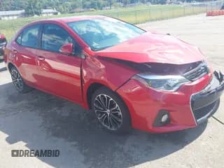 ✅ 2016 Toyota Corolla S Plus • VIN: 5YFBURHE3GP392411 • Lot: 43301091. Listed on IAAI with 25,654 mi. Free auction sales archive from the USA and detailed vehicle history report at DreamBid. Image 1.