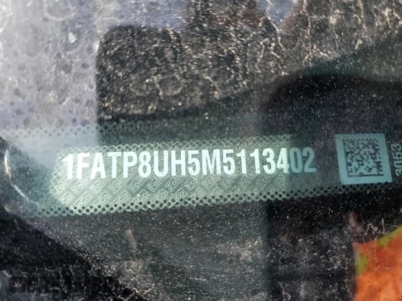 ✅ 2021 Ford Mustang EcoBoost • VIN: 1FATP8UH5M5113402 • Lot: 70662195. Listed on Copart with 105,301 mi. Free auction sales archive from the USA and detailed vehicle history report at DreamBid. Image 12.