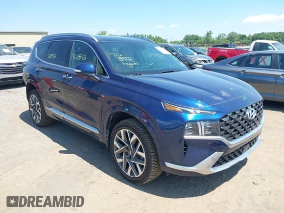 ✅ 2022 Hyundai Santa Fe Calligraphy • VIN: 5NMS5DAL5NH450731 • Lot: 42659992. Listed on IAAI with 39,971 mi. Free auction sales archive from the USA and detailed vehicle history report at DreamBid. Image 1.