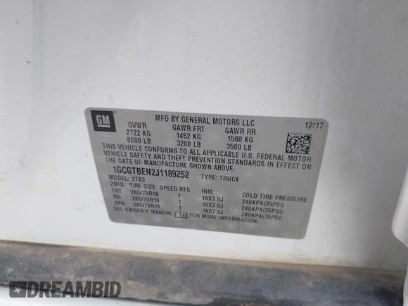 ✅ 2018 Chevrolet Colorado 4WD Work Truck • VIN: 1GCGTBEN2J1189252 • Лот: 42370251. Опубликован ранее на IAAI с пробегом 135 873 миль. Бесплатный доступ к архиву аукционных продаж из США и подробный отчёт об истории автомобиля на DreamBid. Изображение 9.
