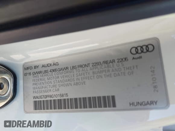 ✅ 2016 Audi A3 • VIN: WAUG7GFF8G1015815 • Lot: 41826434. Wystawiony na IAAI z przebiegiem 84 120 mil. Bezpłatny archiwum sprzedaży aukcyjnych z USA i szczegółowy raport historii pojazdu na DreamBid. Zdjęcie 9.