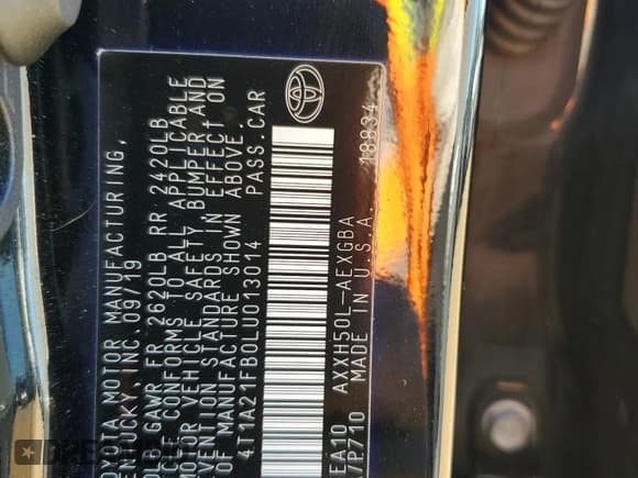 ✅ 2020 Toyota Avalon Hybrid XLE • VIN: 4T1A21FB0LU013014 • Lot: 82909884. Wystawiony na Copart z przebiegiem 14 574 mil. Bezpłatny archiwum sprzedaży aukcyjnych z USA i szczegółowy raport historii pojazdu na DreamBid. Zdjęcie 12.