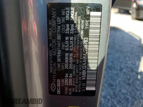 ✅ 2021 Hyundai Kona SE • VIN: KM8K12AA9MU708783 • Лот: 72770984. Опубликован ранее на Copart с пробегом 12 919 миль. Бесплатный доступ к архиву аукционных продаж из США и подробный отчёт об истории автомобиля на DreamBid. Изображение 15.