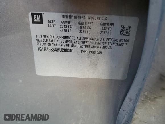 ✅ 2017 Chevrolet Volt LT • VIN: 1G1RA6S54HU208301 • Lot: 78094064. Wystawiony na Copart z przebiegiem 142 397 mil. Bezpłatny archiwum sprzedaży aukcyjnych z USA i szczegółowy raport historii pojazdu na DreamBid. Zdjęcie 14.