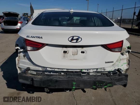✅ 2014 Hyundai Elantra Limited • VIN: 5NPDH4AE8EH478804 • Lot: 82603725. Listed on Copart with 106,805 mi. Free auction sales archive from the USA and detailed vehicle history report at DreamBid. Image 6.