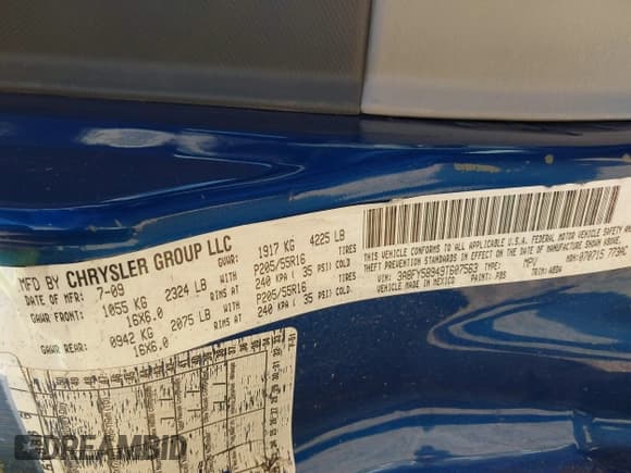 ✅ 2009 Chrysler PT Cruiser Touring • VIN: 3A8FY58949T607563 • Lot: 39059148. Listed on IAAI with 136,723 mi. Free auction sales archive from the USA and detailed vehicle history report at DreamBid. Image 9.