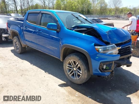 ✅ 2022 Chevrolet Colorado 2WD LT • VIN: 1GCGSCENXN1123398 • Lot: 42016493. Listed on IAAI with 58,326 mi. Free auction sales archive from the USA and detailed vehicle history report at DreamBid. Image 1.